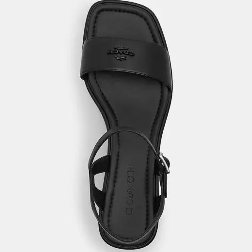 Coach Gale Black Wedge Sandals